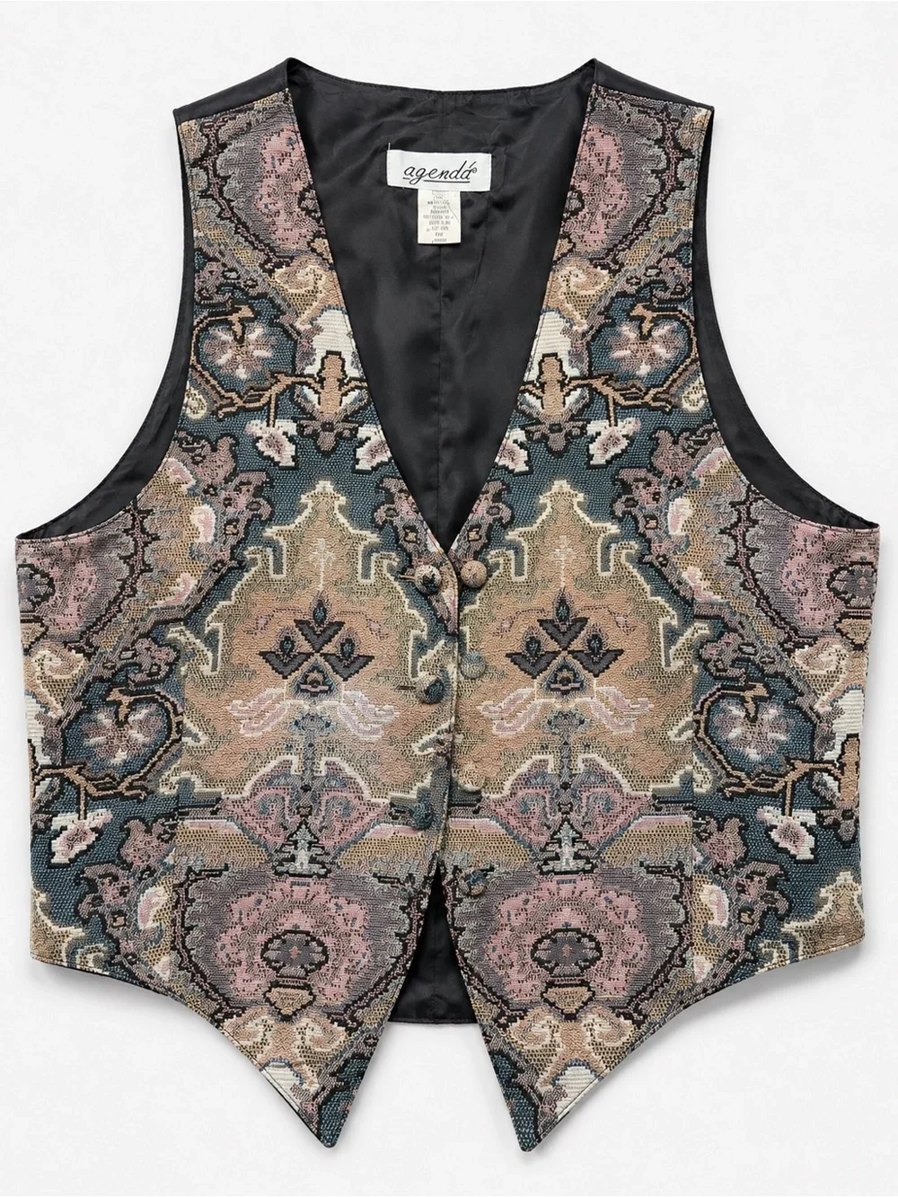 Agenda 90’s vintage tapestry‎ vest women’s size large
